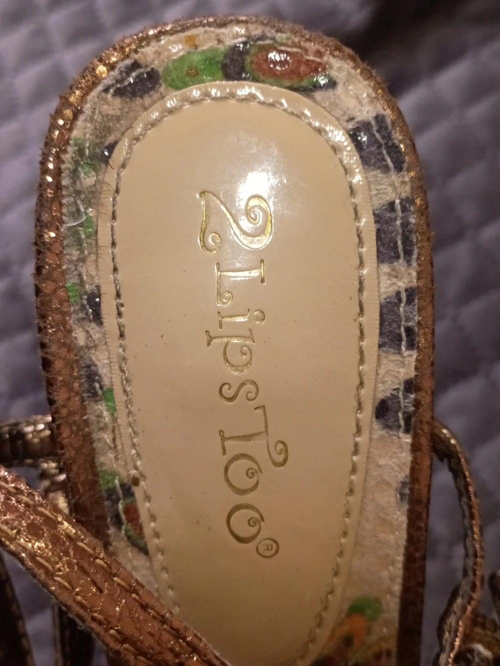 2 Lips Too Gold and Brown Platform Heel Sandals